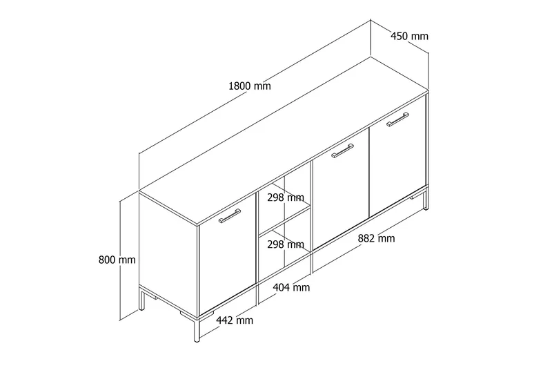 Desgrar Konsollbord 180x80 cm - Brun - Møbler - Bord - Avlastningsbord - Konsollbord