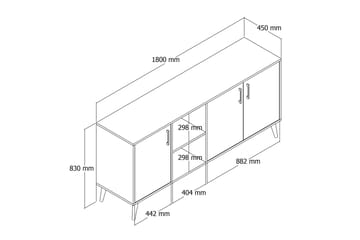 Desgrar Konsollbord 180x80 cm - Brun - Møbler - Bord - Avlastningsbord - Konsollbord