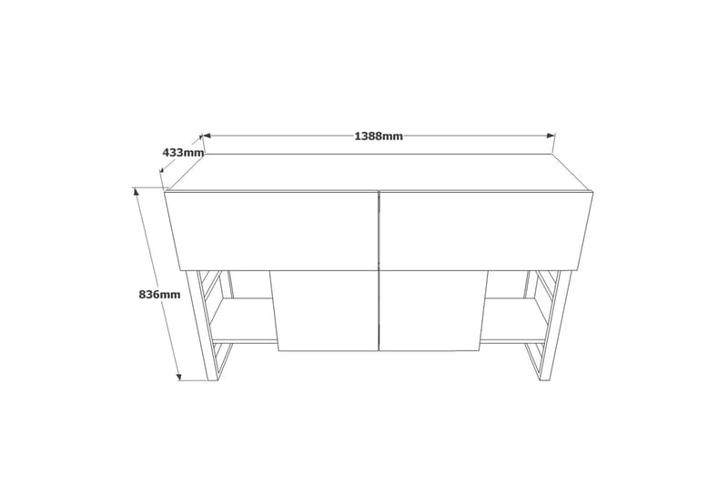 Hardyng Avlastningsbord 139 cm - Natur - Møbler - Bord - Avlastningsbord - Konsollbord