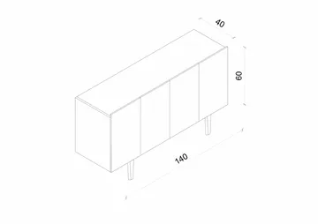 Konsollbord Nordure Capella (140 x 60 x 40 cm) Hvit - Hvit - Møbler - Bord - Avlastningsbord - Gangbord