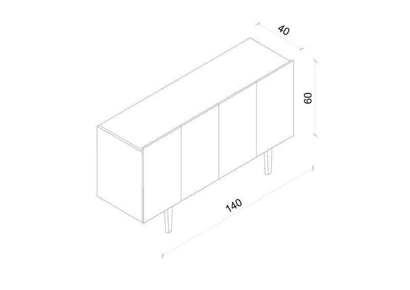 Konsollbord Nordure Capella (140 x 60 x 40 cm) Hvit - Hvit - Møbler - Bord - Avlastningsbord - Gangbord