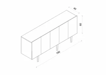 Konsollbord Nordure Capella (180 x 60 x 40 cm) Sandstein - Sandstein - Møbler - Bord - Avlastningsbord - Gangbord