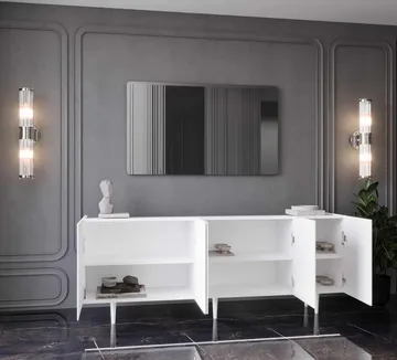 Konsollbord Nordure Capella (200 x 60 x 40 cm) Hvit - Hvit - Møbler - Bord - Avlastningsbord - Gangbord
