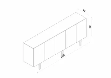 Konsollbord Nordure Capella (200 x 60 x 40 cm) Hvit - Hvit - Møbler - Bord - Avlastningsbord - Gangbord