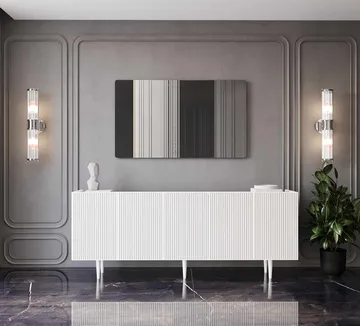 Konsollbord Nordure Capella (200 x 60 x 40 cm) Hvit - Hvit - Møbler - Bord - Avlastningsbord - Gangbord