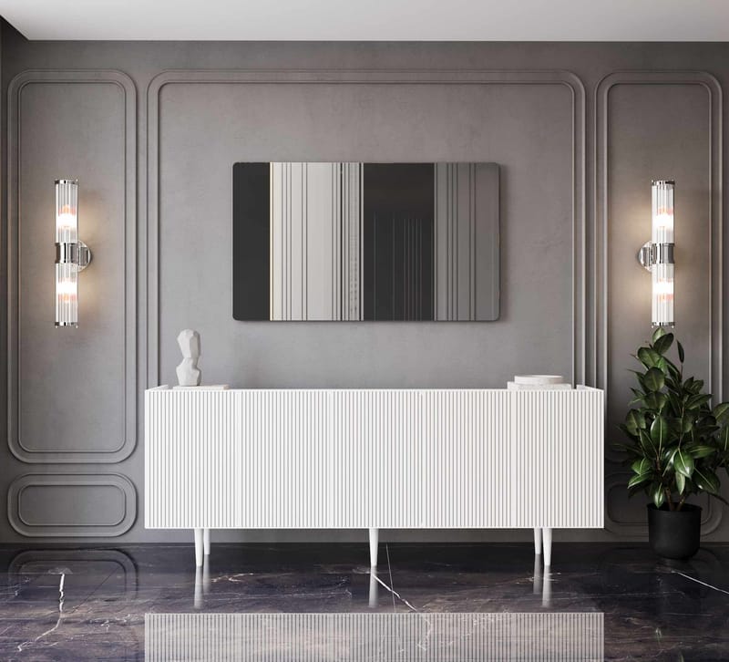Konsollbord Nordure Capella (200 x 60 x 40 cm) Hvit - Hvit - Møbler - Bord - Avlastningsbord - Gangbord