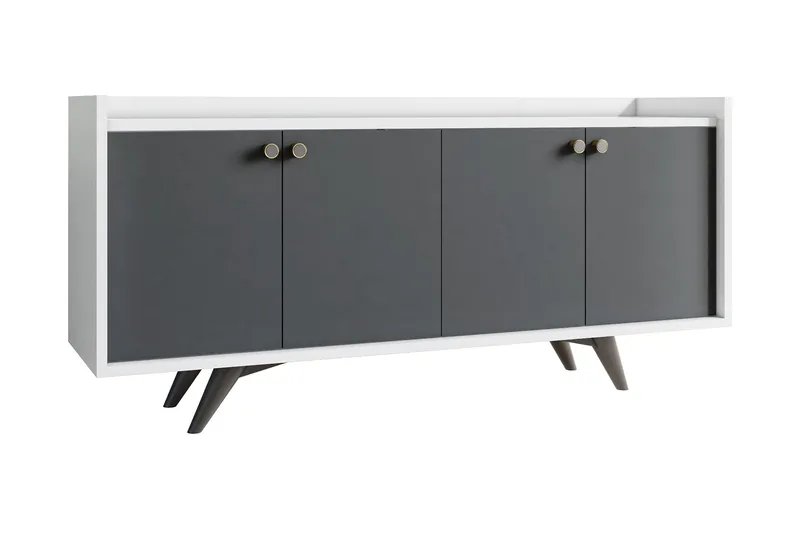 Ruigoord Avlastningsbord 150 cm, Antrasitt/Hvit