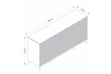 Luxe Konsollbord 180 cm - Sandstein - Møbler - Bord - Avlastningsbord - Gangbord