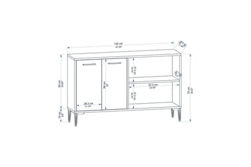 Merion Konsollbord 120 cm - Eik/Hvit - Møbler - Bord - Avlastningsbord - Gangbord