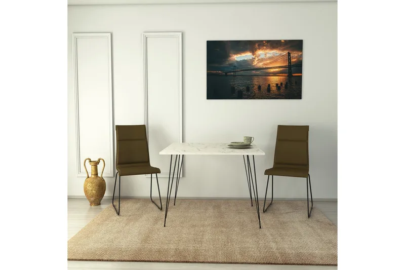 Murtwell bord 90 cm - Svart / Hvit - Møbler - Bord - Spisebord & kjøkkenbord