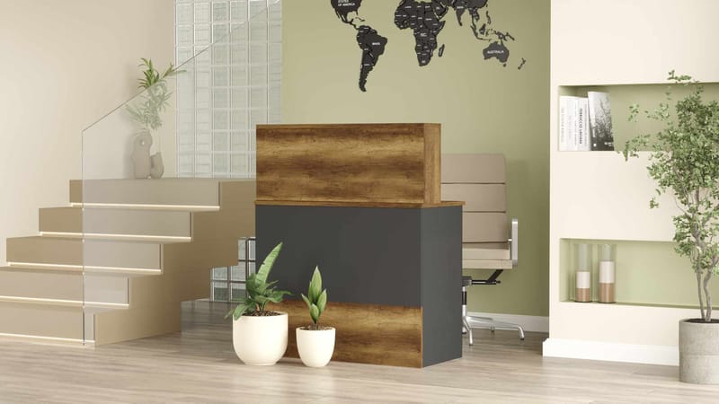 Resepsjonsbord Skye Decor Bren (90 x 110 x 44,5 cm) Baroq Antrasitt - Baroq/Antrasitt - Møbler - Bord - Avlastningsbord - Gangbord
