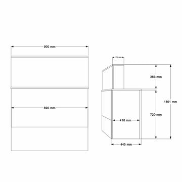 Resepsjonsbord Skye Decor Bren (90 x 110 x 44,5 cm) Baroq Antrasitt - Baroq/Antrasitt - Møbler - Bord - Avlastningsbord - Gangbord