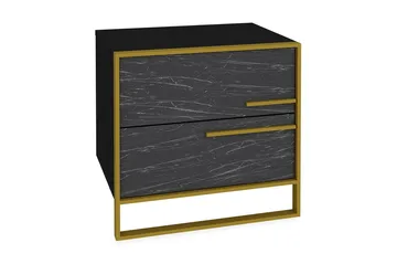 Cofield Nattbord 50 cm - Gull|Svart - Møbler - Bord - Avlastningsbord - Sengebord & nattbord