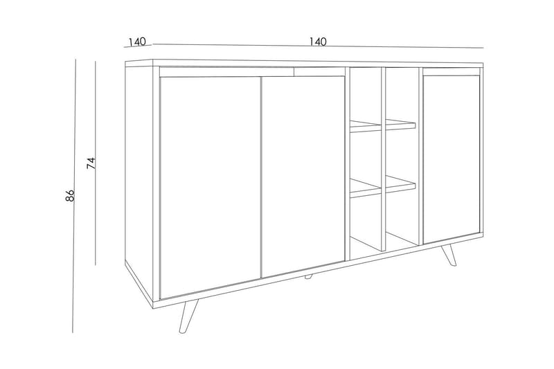 Seria Konsollbord 140 cm - Hvit Marmor - Møbler - Bord - Avlastningsbord - Gangbord