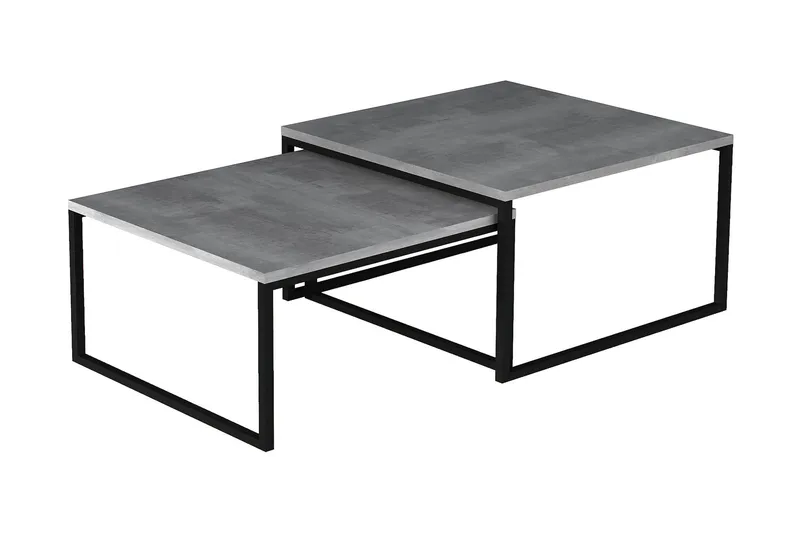 Arriondas Settbord 69 cm 2 Bord, Grå