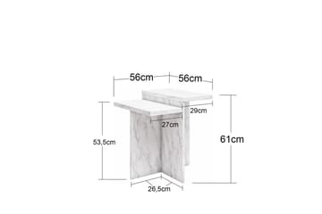 Side-/endebord Brielle Svart marmor - Svart marmor - Møbler - Bord - Avlastningsbord - Lampebord & sidebord
