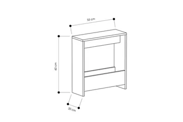 Sidebord Simpi Svart Tre - Svart Tre - Møbler - Bord - Avlastningsbord - Lampebord & sidebord