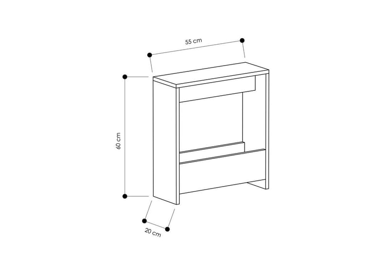 Sidebord Simpi Svart Tre - Svart Tre - Møbler - Bord - Avlastningsbord - Lampebord & sidebord
