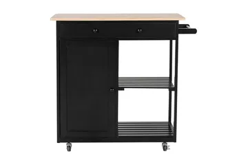 Trapani Serveringsbord 75 cm - Svart - Oppbevaring - Kjøkkenøyer