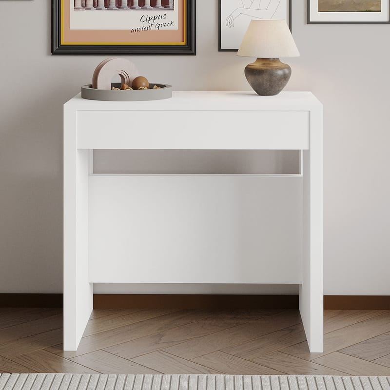 Uttrekkbart konsollbord Homitis Nivo (80 x 76,1 x 44 cm) Hvit - Møbler - Bord - Avlastningsbord - Gangbord