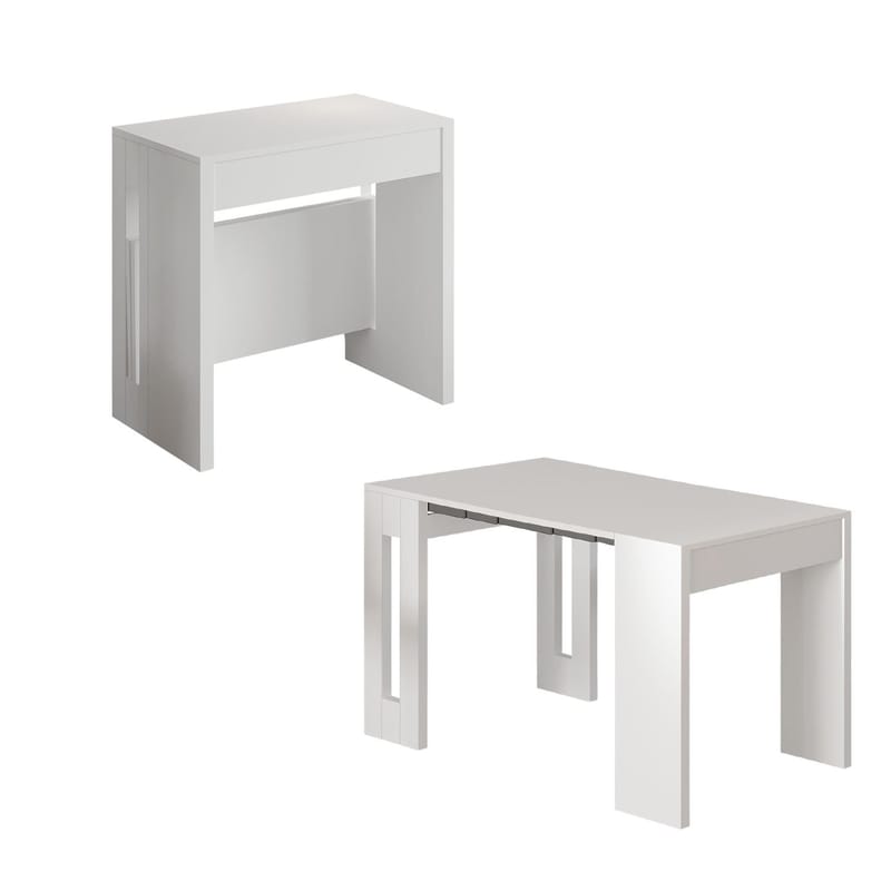 Uttrekkbart konsollbord Homitis Nivo (80 x 76,1 x 44 cm) Hvit