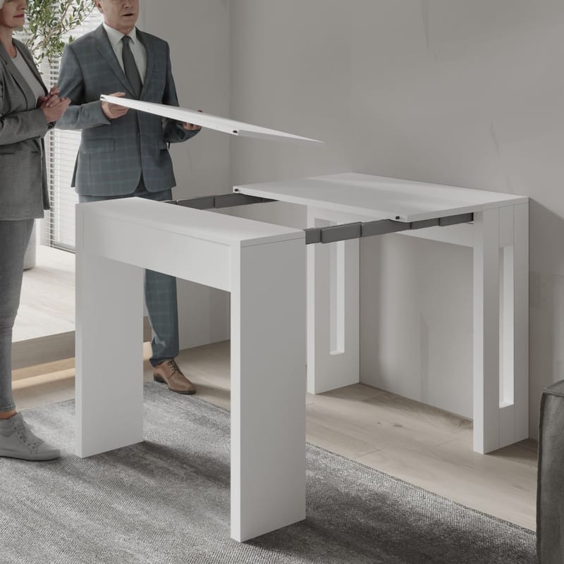 Uttrekkbart konsollbord Homitis Nivo (80 x 76,1 x 44 cm) Hvit - Møbler - Bord - Avlastningsbord - Gangbord