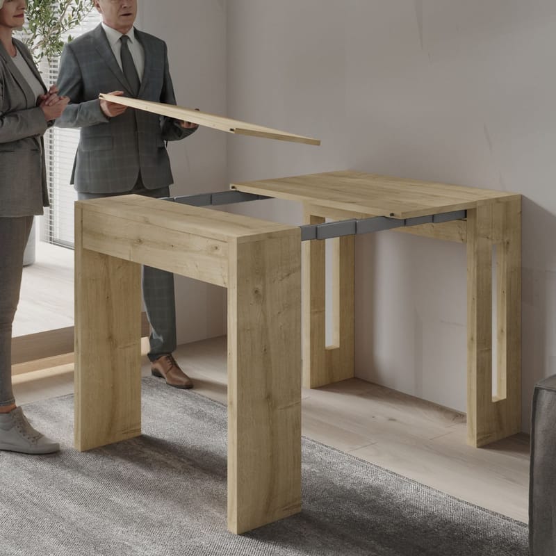 Uttrekkbart konsollbord Homitis Nivo (80 x 76,1 x 44 cm) Sapphire Oak - Møbler - Bord - Avlastningsbord - Gangbord