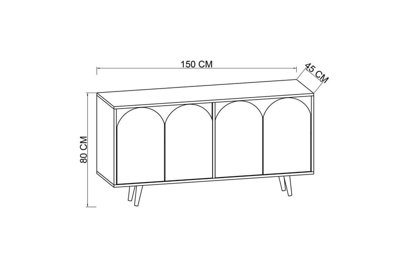 Venezia Konsollbord 150x150 cm - Brun/Antrasitt - Møbler - Bord - Avlastningsbord - Gangbord