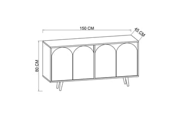 Venezia Konsollbord 150x150 cm - Hvit - Møbler - Bord - Avlastningsbord - Gangbord
