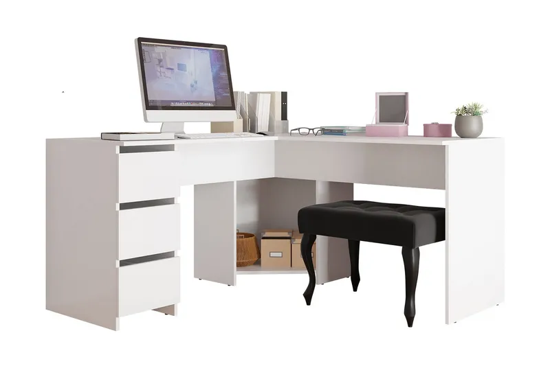 Fotyn Skrivebord 142 cm, Hvit