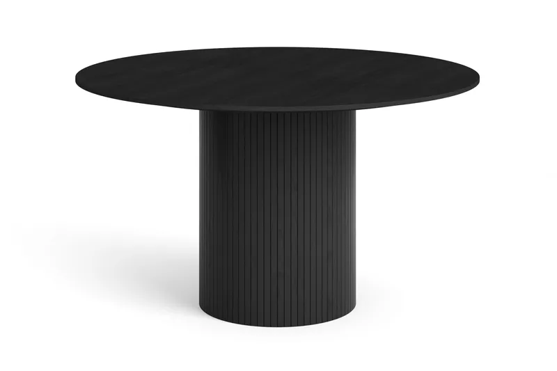 Kopparbo rundt spisebord 130 cm finér, Svart