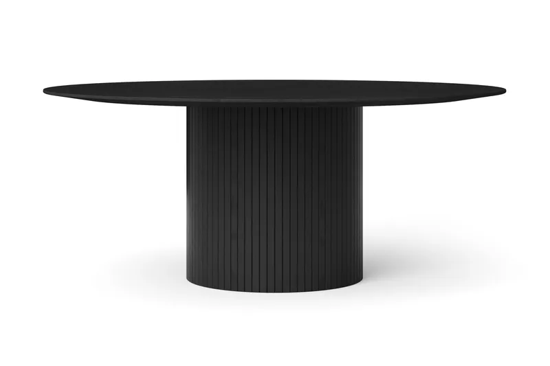 Kopparbo rundt spisebord 180 cm finér - Svart - Møbler - Bord - Spisebord & kjøkkenbord