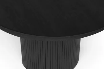 Kopparbo rundt uttrekkbart spisebord 120–220 cm finér - Svart - Møbler - Bord - Spisebord & kjøkkenbord