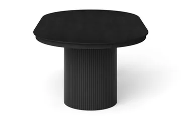 Kopparbo rundt uttrekkbart spisebord 120–220 cm finér - Svart - Møbler - Bord - Spisebord & kjøkkenbord