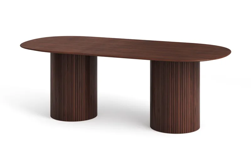 Kopparbo spisebord ovalt 220x100 cm finér, Valnøtt