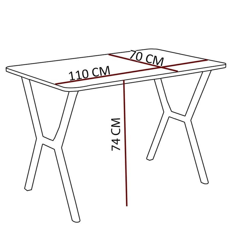 Krylor spisebord 110 cm rektangulært - Svart - Møbler - Bord - Spisebord & kjøkkenbord