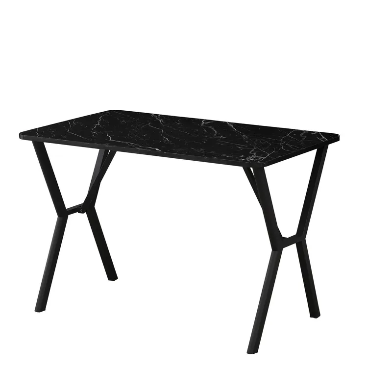 Krylor spisebord 110 cm rektangulært, Svart