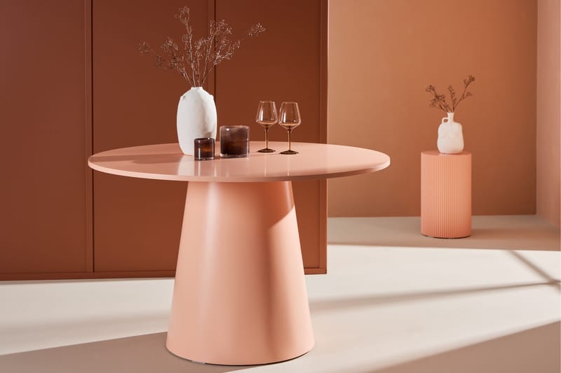 Lanzo Spisebord 120 cm Rundt - Rosa - Møbler - Bord - Spisebord & kjøkkenbord