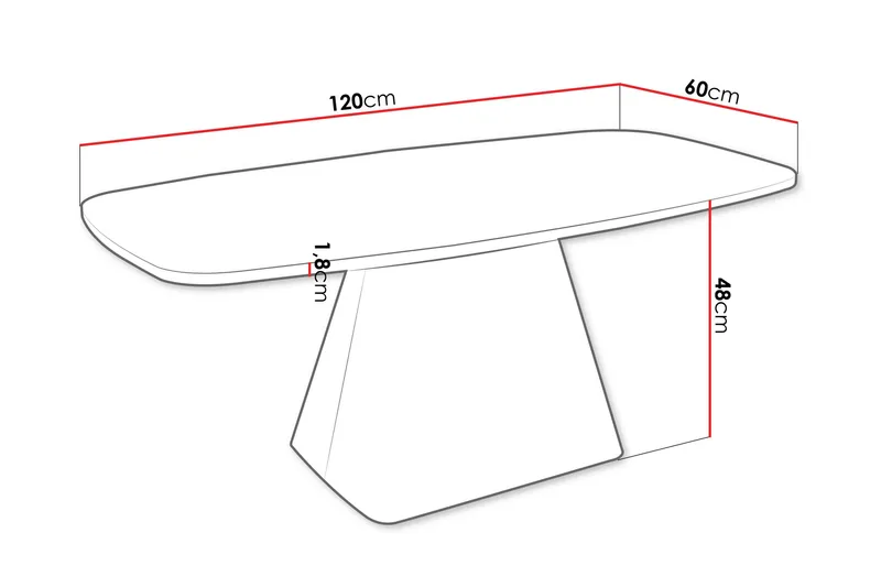 Meylor Sofabord 120 cm - Svart - Møbler - Bord - Sofabord