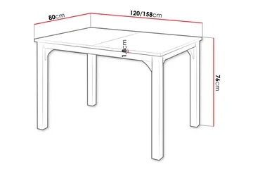 Millport Spisebord 158 cm - Svart - Møbler - Bord - Spisebord & kjøkkenbord