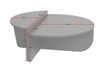 Mukund sofabord 90 cm rundt - Mink - Møbler - Bord - Sofabord