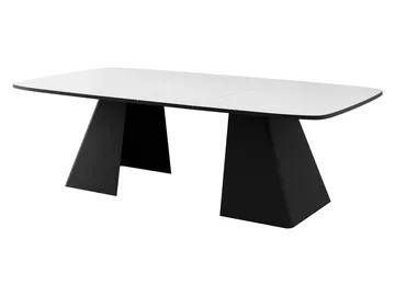 Novaj Spisebord uttrekkbart 180-256 cm - Svart, hvit (marmor) - Møbler - Bord - Spisebord & kjøkkenbord