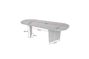 Omari Sofabord 130 cm - Valnøtt - Møbler - Bord - Sofabord