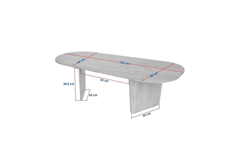 Omari Sofabord 130 cm - Valnøtt - Møbler - Bord - Sofabord
