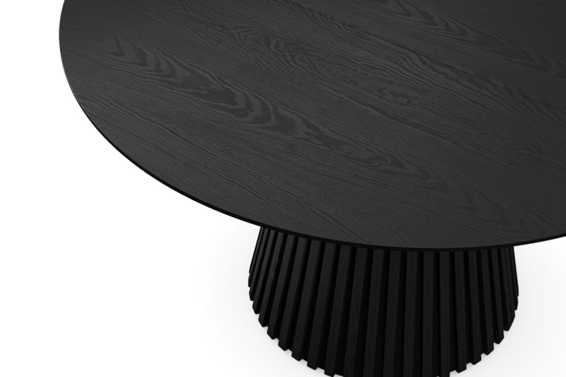 Peyra rundt uttrekkbart spisebord 120–220 cm finér - Svart - Møbler - Bord - Spisebord & kjøkkenbord