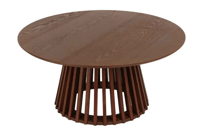 Peyra sofabord rundt 86 cm finér - Valnøtt - Møbler - Bord - Sofabord