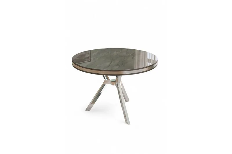Rivor Spisebord 90 cm Rund, Antrasitt/Krom