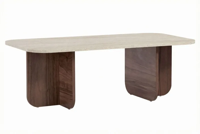 Salrin Sofabord 120x41x60 cm, Travertin, Venezia valnøtt