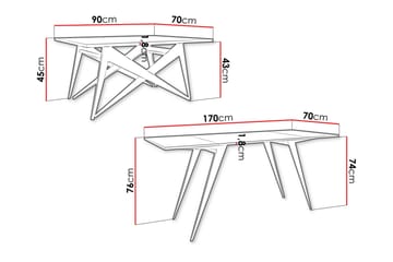 Seyloren Sofabord 90 cm - Svart/Brun - Møbler - Bord - Sofabord
