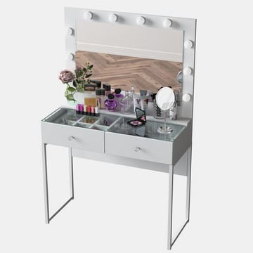 Sminkebord Wallxpert Eska BJ158 (90 x 141,8 x 40 cm) Hvit - Hvit - Møbler - Bord - Sminkebord & toalettbord